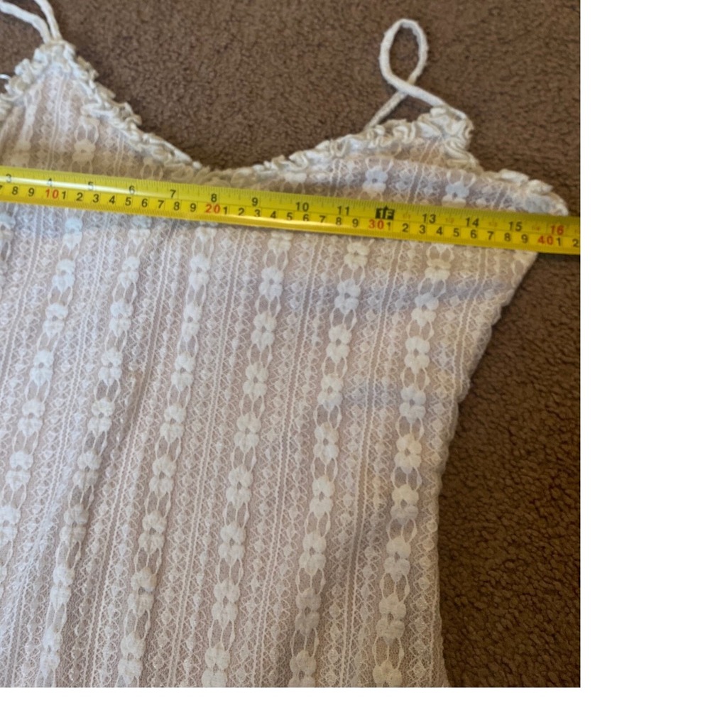 Emory Park Lace Mini Dress Sleeveless Ruffle Trim Casual Summer Dress Size M - Picture 10 of 11